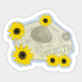 Sunflower cat Sticker